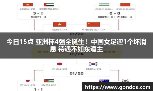 今日15点 亚洲杯4强全诞生！中国女足迎1个坏消息 待遇不如东道主